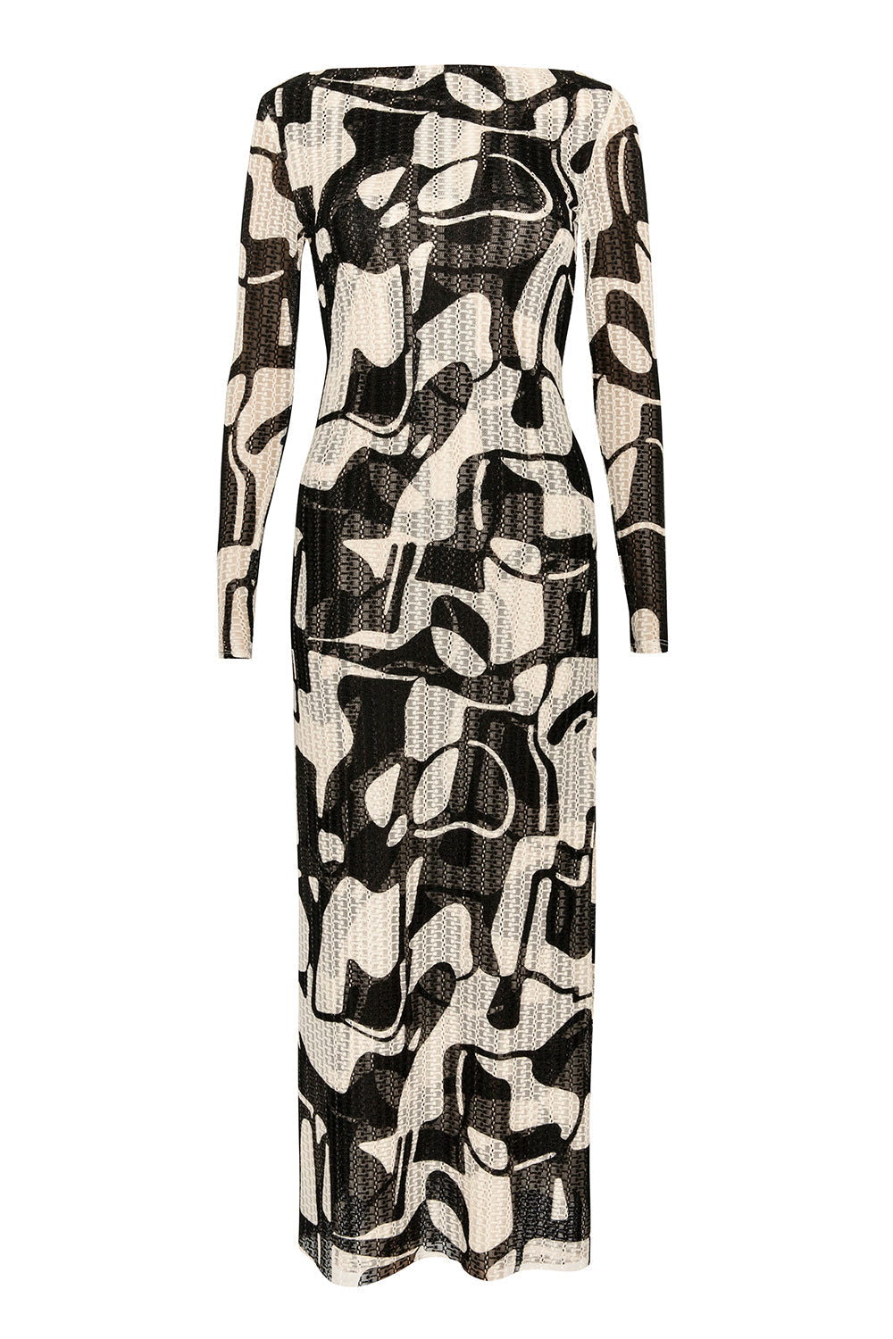 Abstract Marble Knit Midi Dress