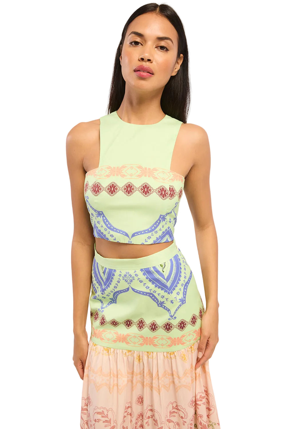 Rainbow Print Crop Top