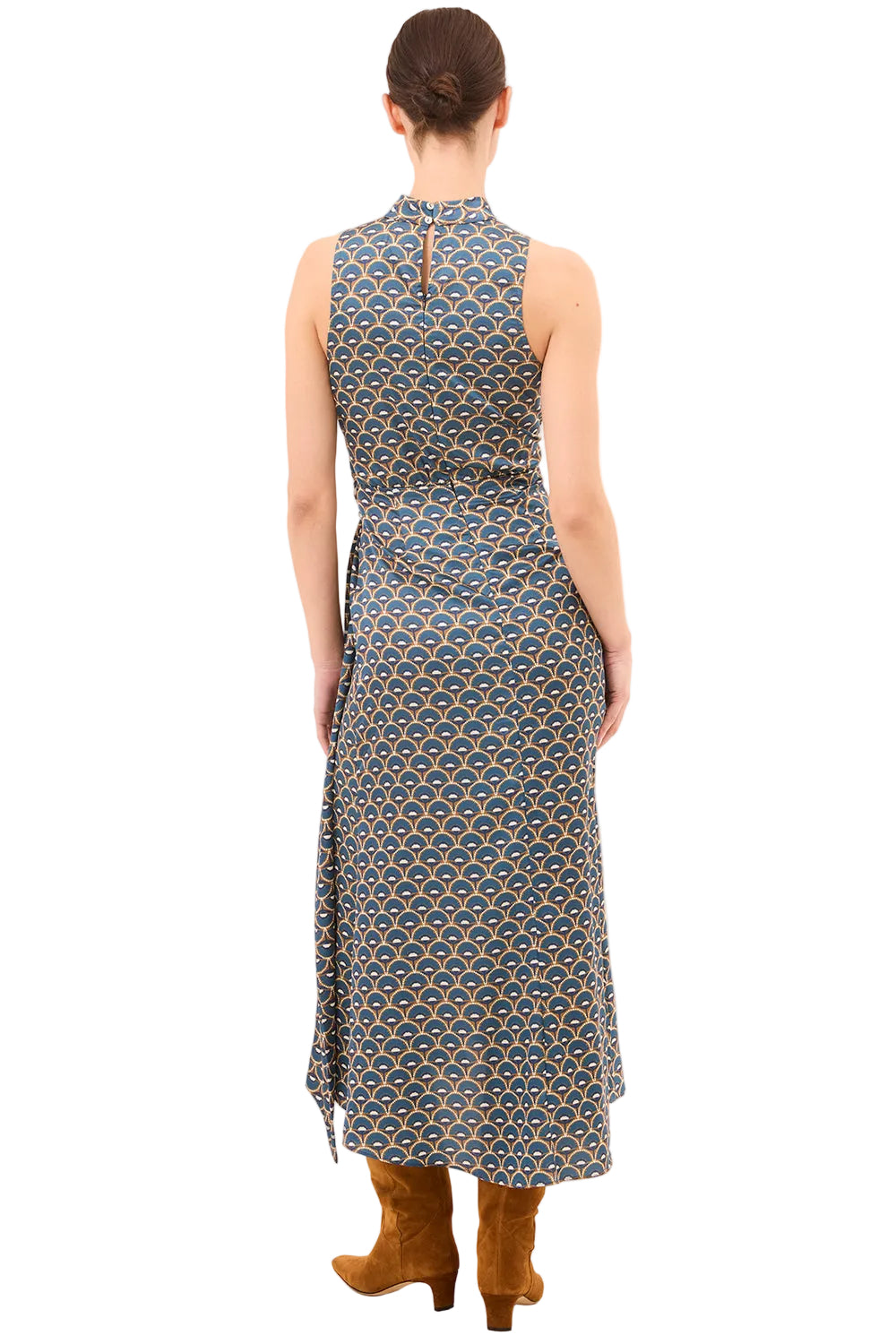 Dandelion Satin Wrap Midi Dress