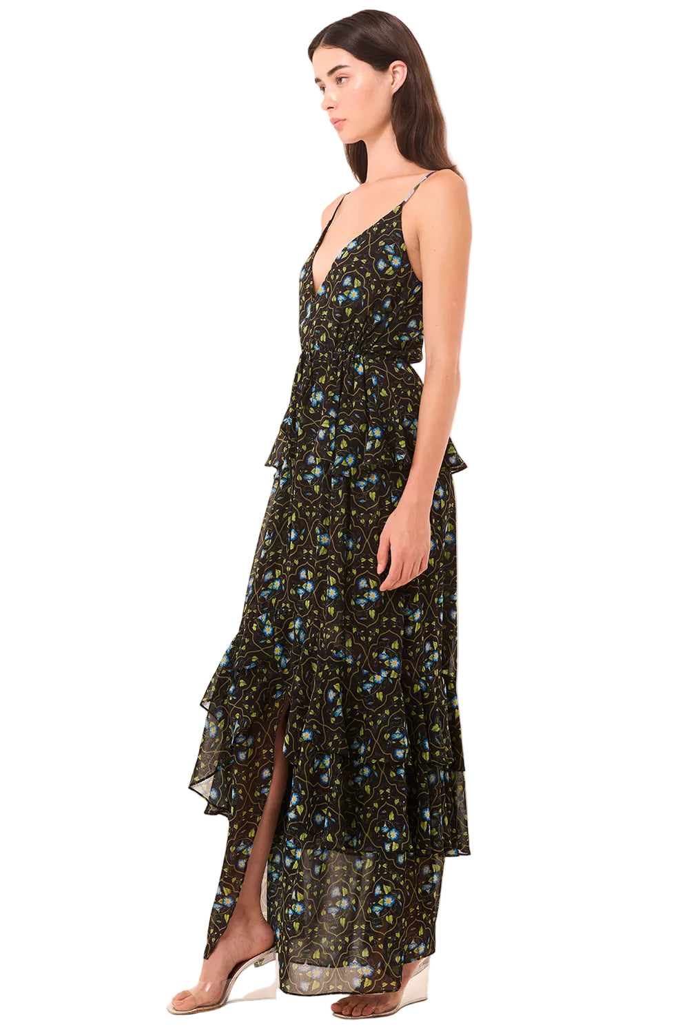 Morning Glory Chiffon Maxi Dress