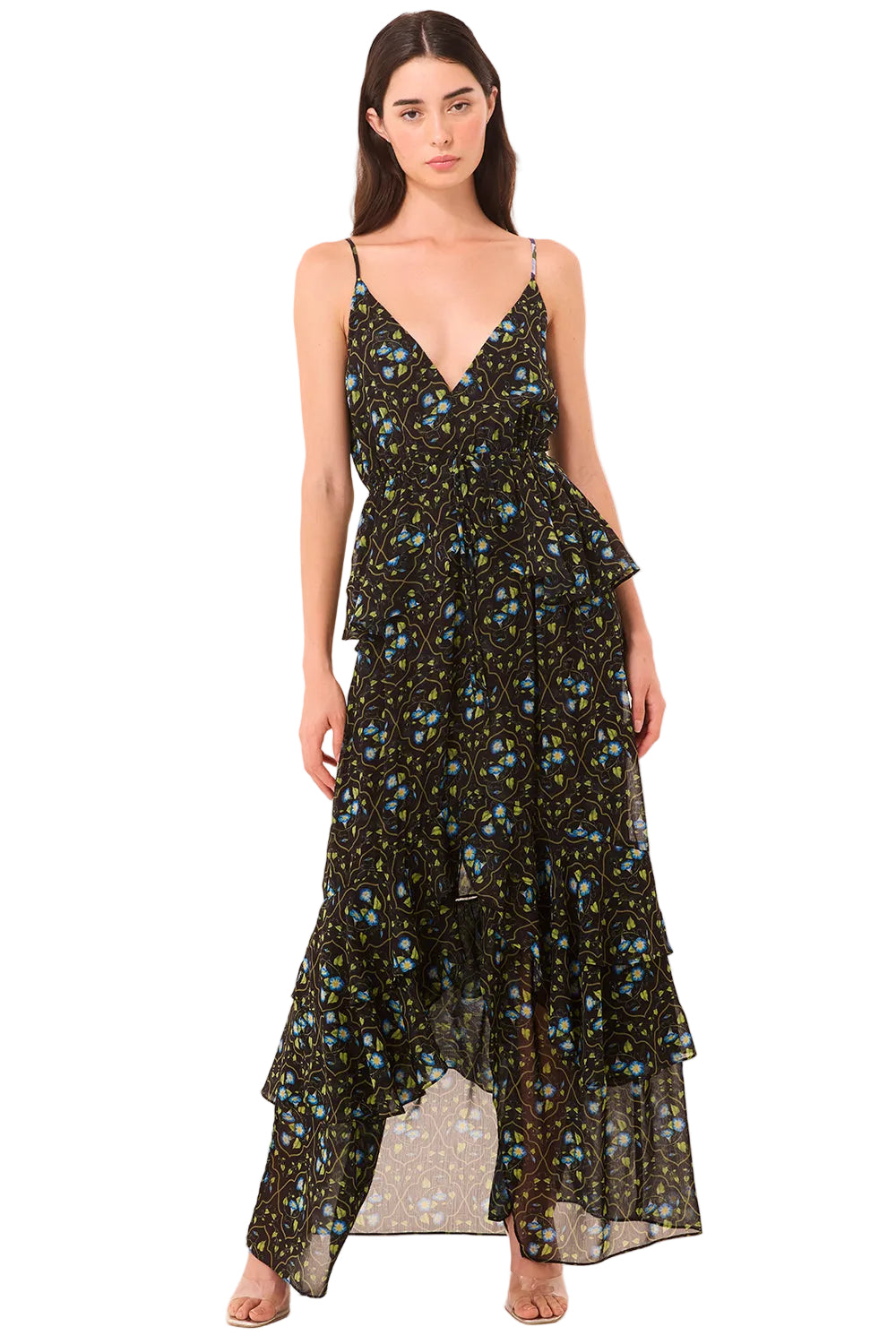 Morning Glory Chiffon Maxi Dress