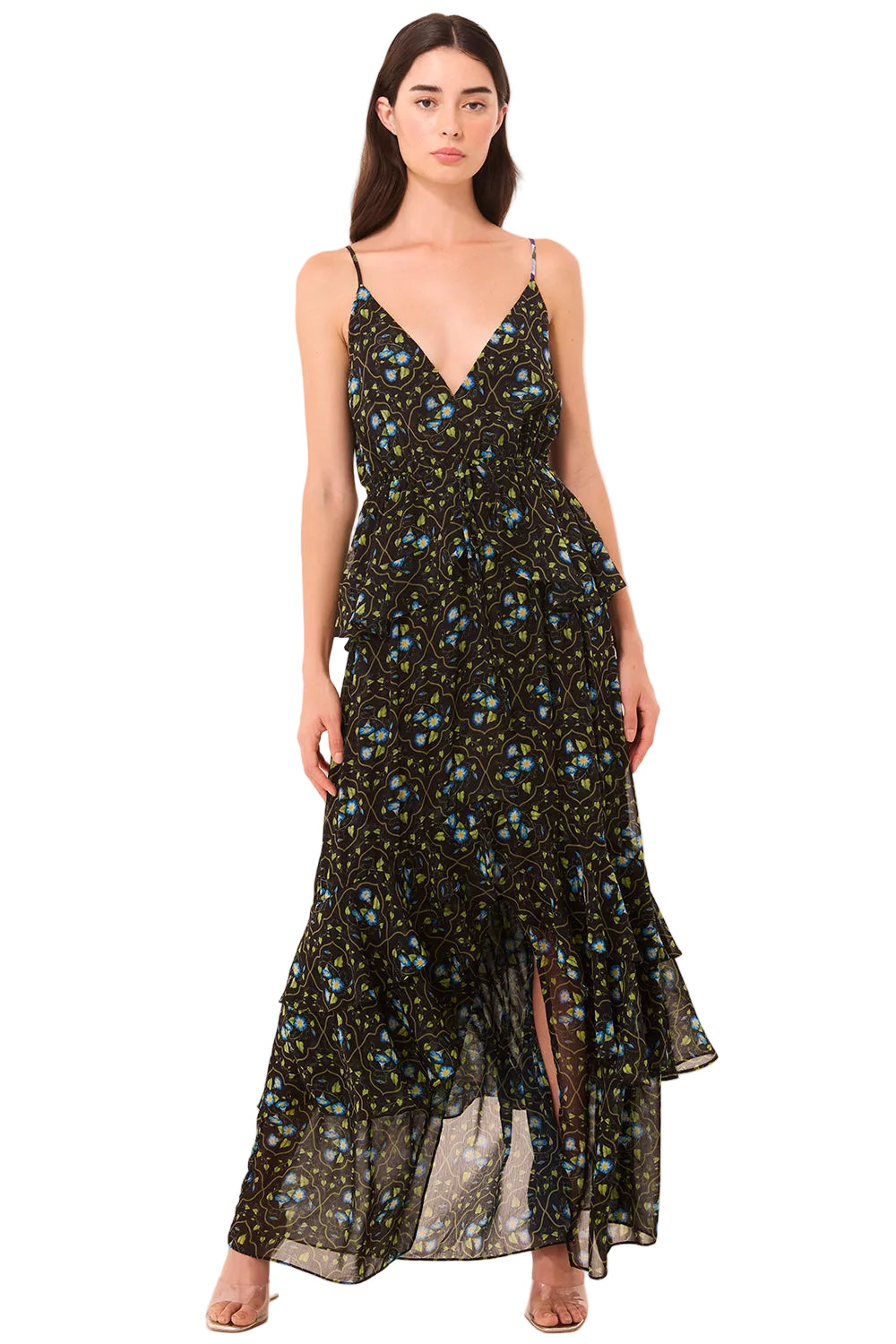 Morning Glory Chiffon Maxi Dress