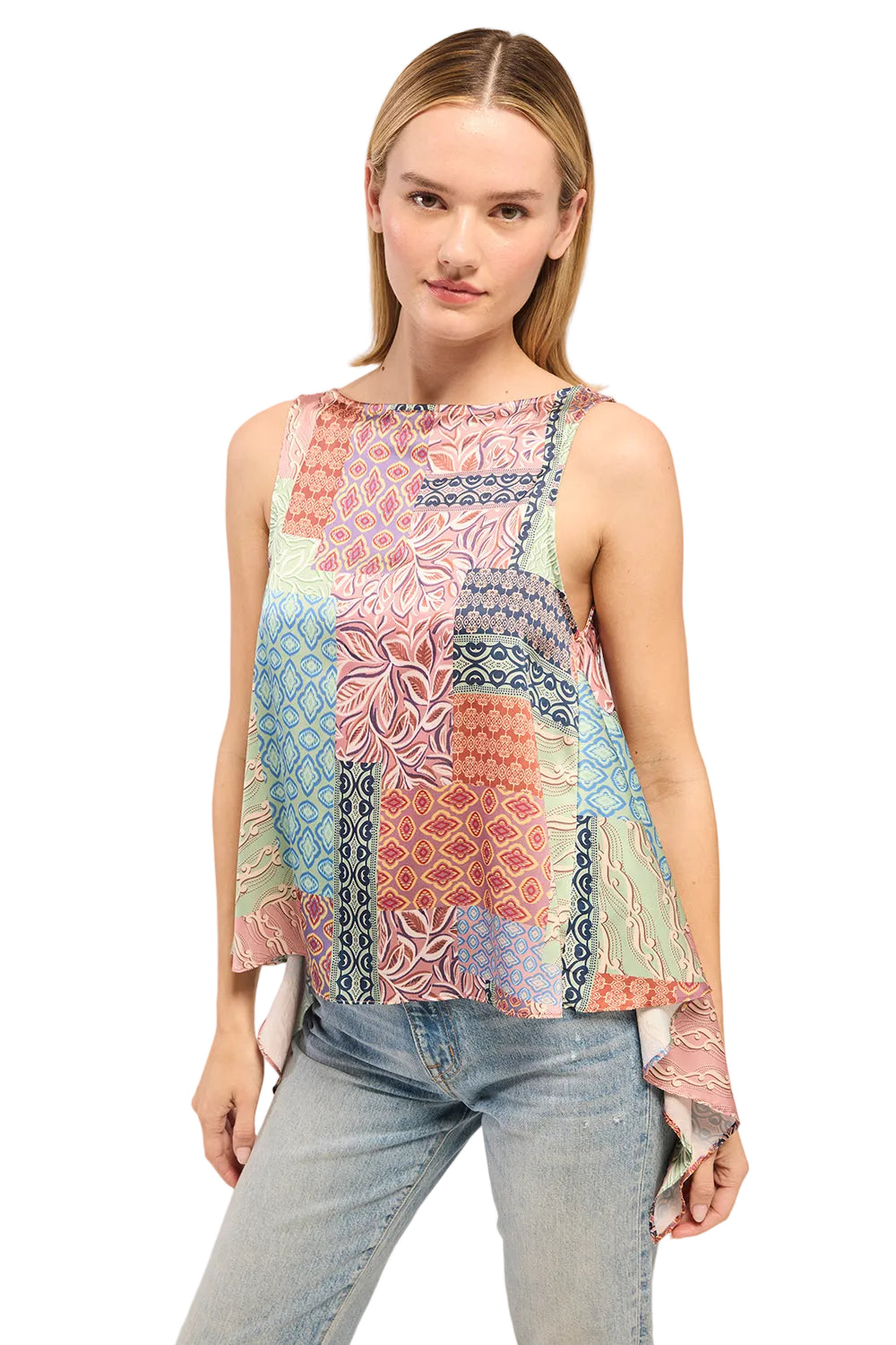 Oasis Satin Asymmetrical Top