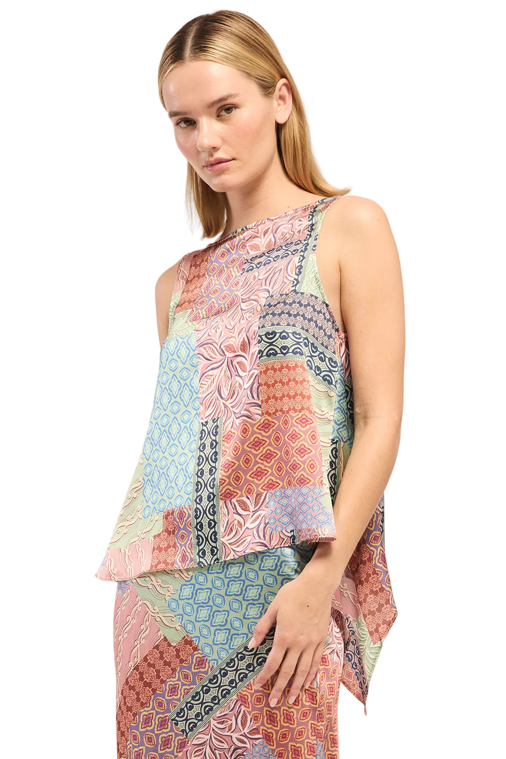 Oasis Satin Asymmetrical Top