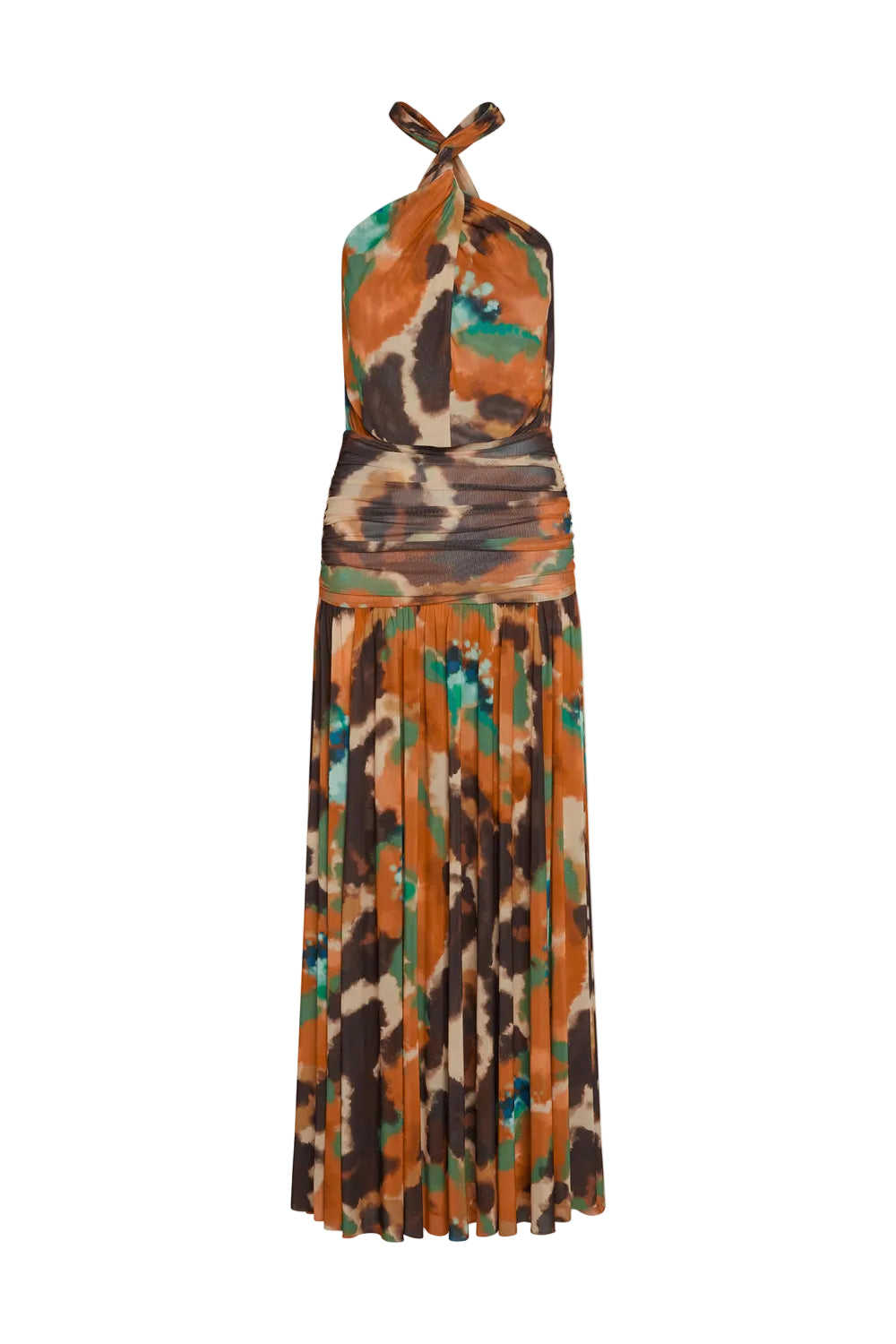 Shangri-La Mesh Halter Maxi Dress