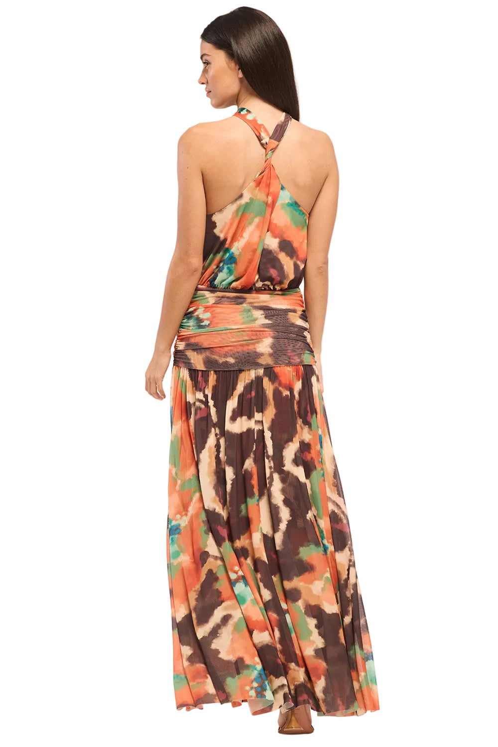 Shangri-La Mesh Halter Maxi Dress