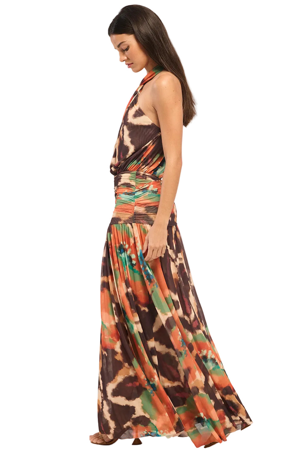 Shangri-La Mesh Halter Maxi Dress